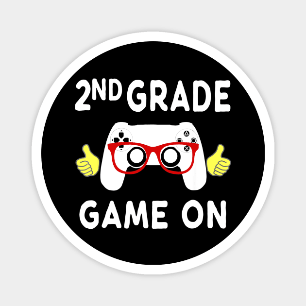 2nd Grade Gamer T Shirt Video Games Back To School Magnet by FONSbually